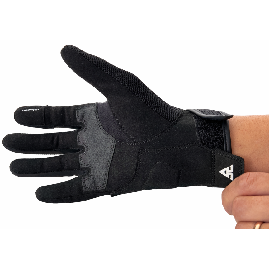 Black glove with gray accents on a white background